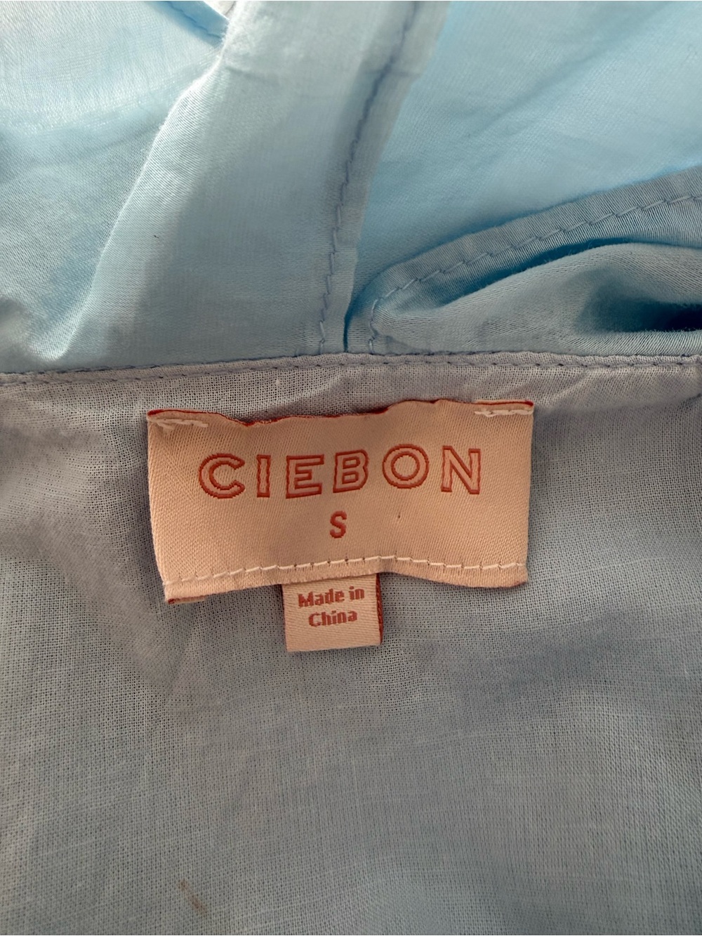 Light Blue Ruffle-Shoulder Mini Dress - Picture 2 of 3